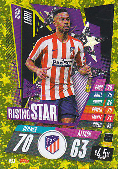 Renan Lodi Atletico Madrid 2020/21 Topps Match Attax CL Rising Stars #RS03